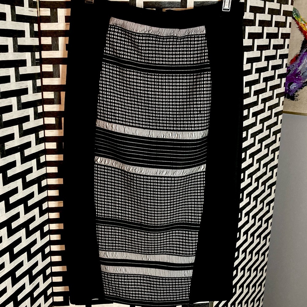 XOXO Pencil Skirt in black and white